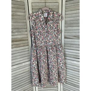 The Shirt Rochelle Behrens Dress Womens Small Floral Full Skirt Dress Sleeveless